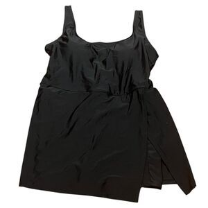 Black Swim Dress With Back Cutout, Size 2XL, NWOT